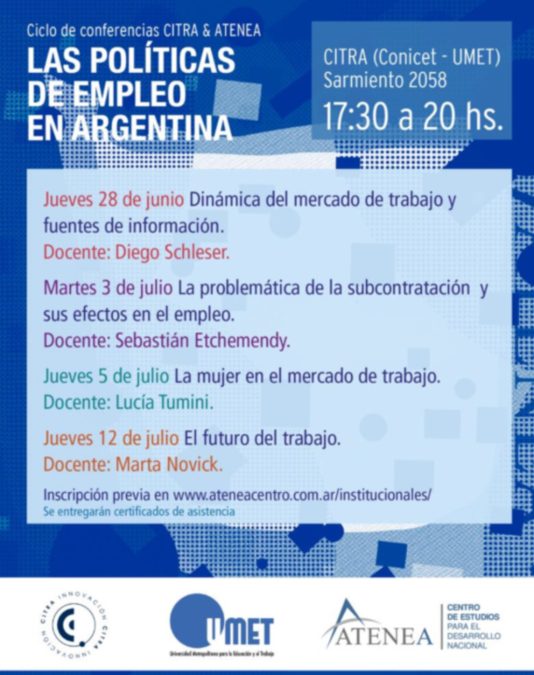 Ciclo de conferencias: Las políticas de empleo en Argentina